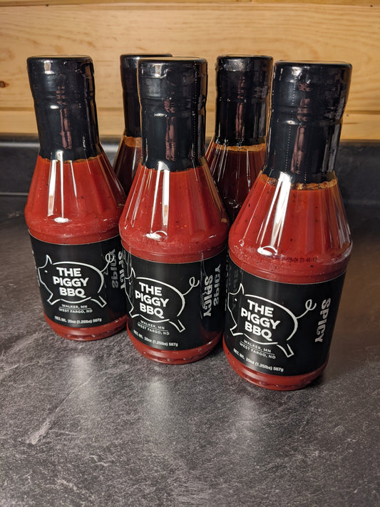 6Pack The Piggy BBQ Spicy Sauce Free Shipping