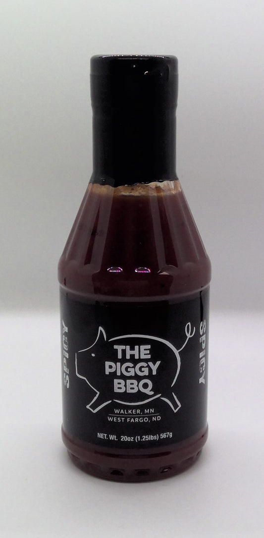 The Piggy BBQ Spicy Sauce 20oz Free Shipping